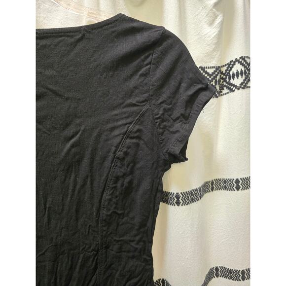 Intimately Free People black wire deep V-neck short sleeve bodysuit small - Picture 8 of 11